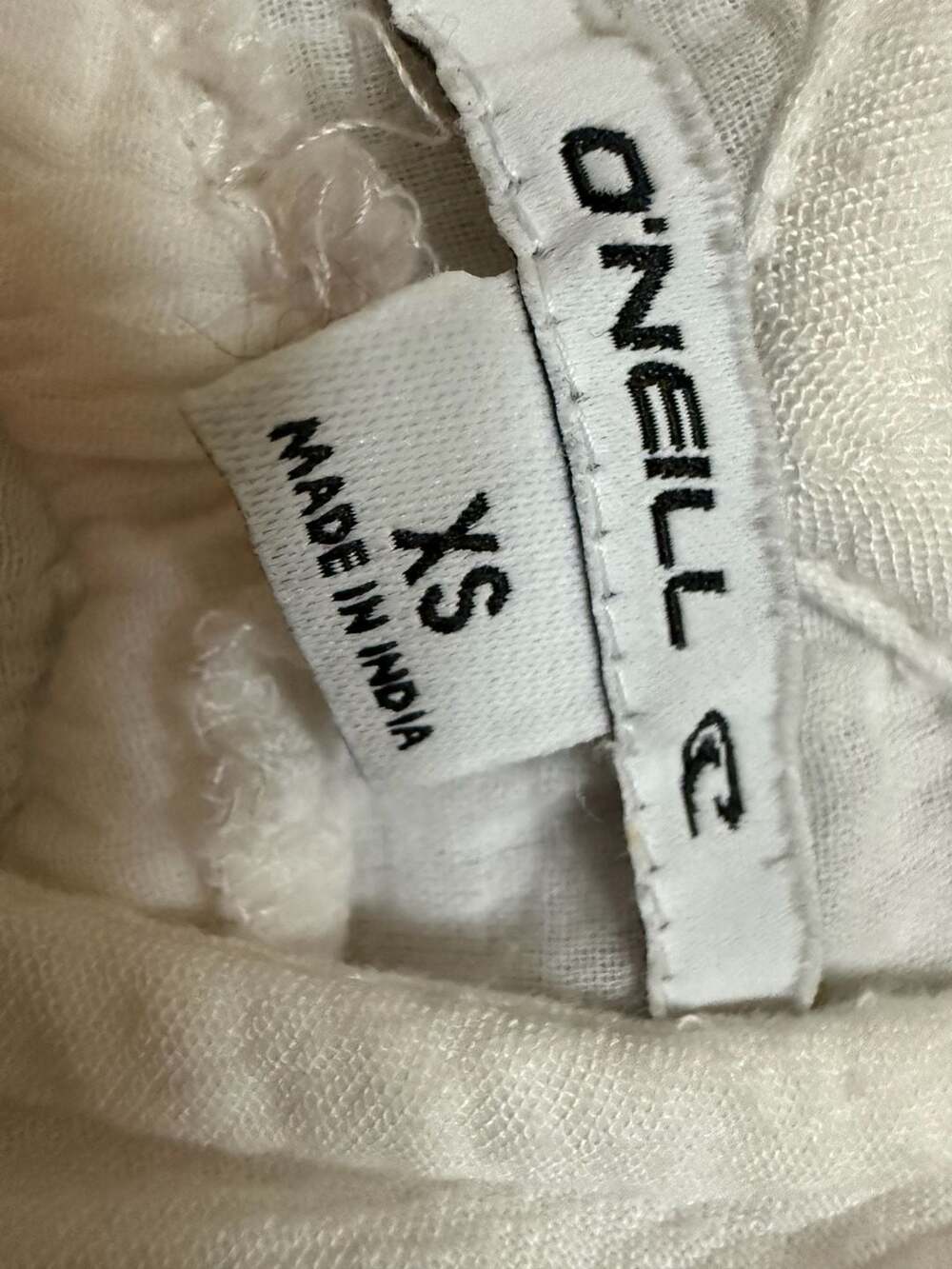 O'Neill Maxi Dress Size XS White V-Neck Sleeveless Crinkle Gauze Summer